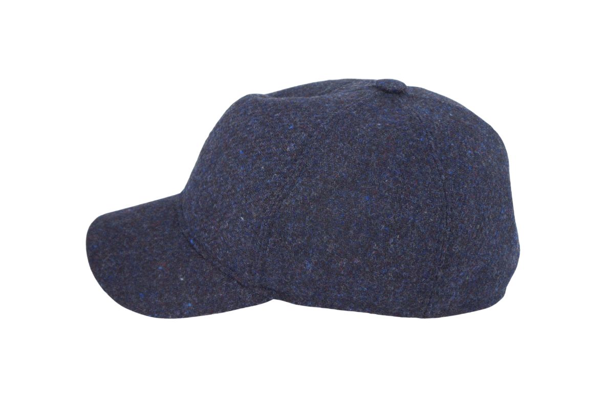 Berretto Classico Uomo 100% Lana Vergine Cappello Old Crest Italia B-Golf-D5147 Blu