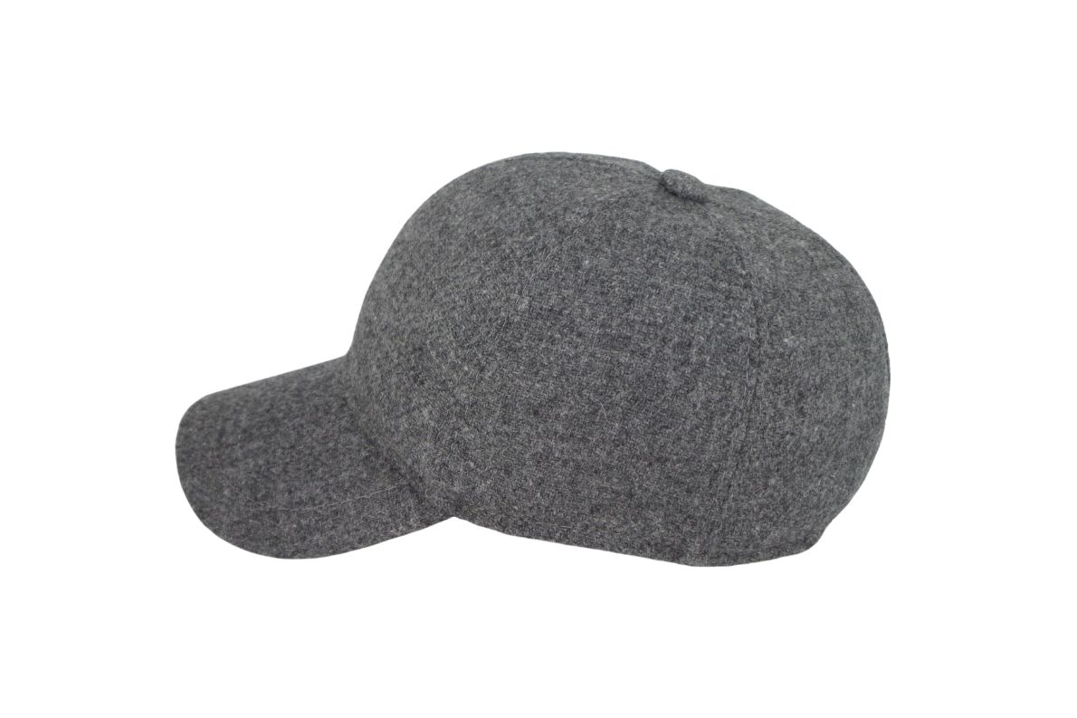 Berretto Classico Uomo 100% Lana Vergine Grigio Cappello Old Crest Italia B-Golf-D5147