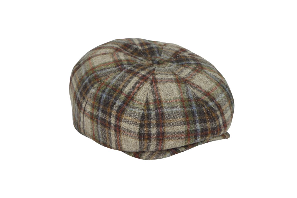 Berretto Uomo Lana/Cashmere Fantasia a Spiacchi Cappello Old Crest Italia Blu IRL311