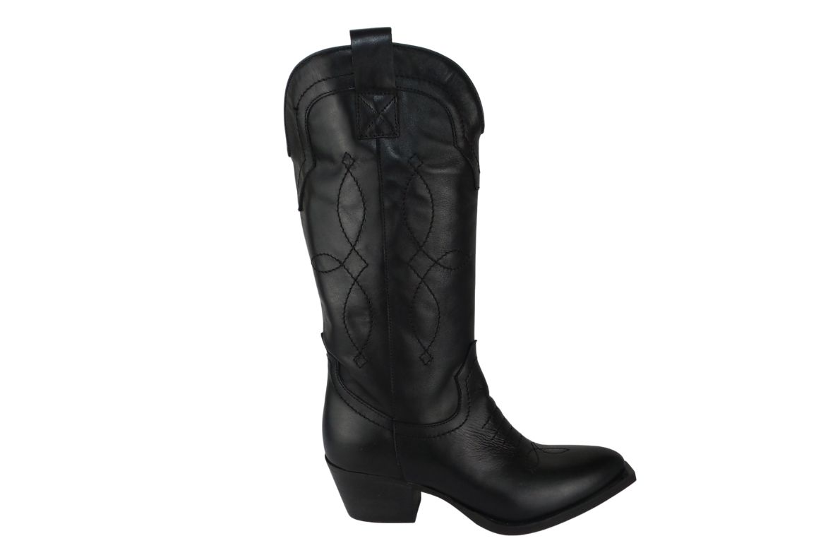 Gio+ Texano Ambra302 Texano In pelle Con Cuciture laterali 