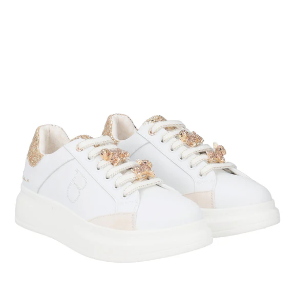Tosca Blu S003 Sneakers Bellatrix Con Accessori IN Strass Colore Bianco/oro
