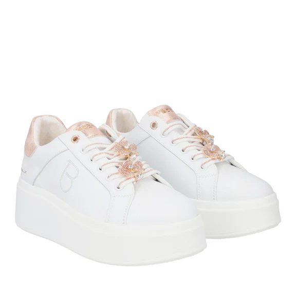 Tosca Blu S011 Sneakers Elettra Con Fiori In Strass