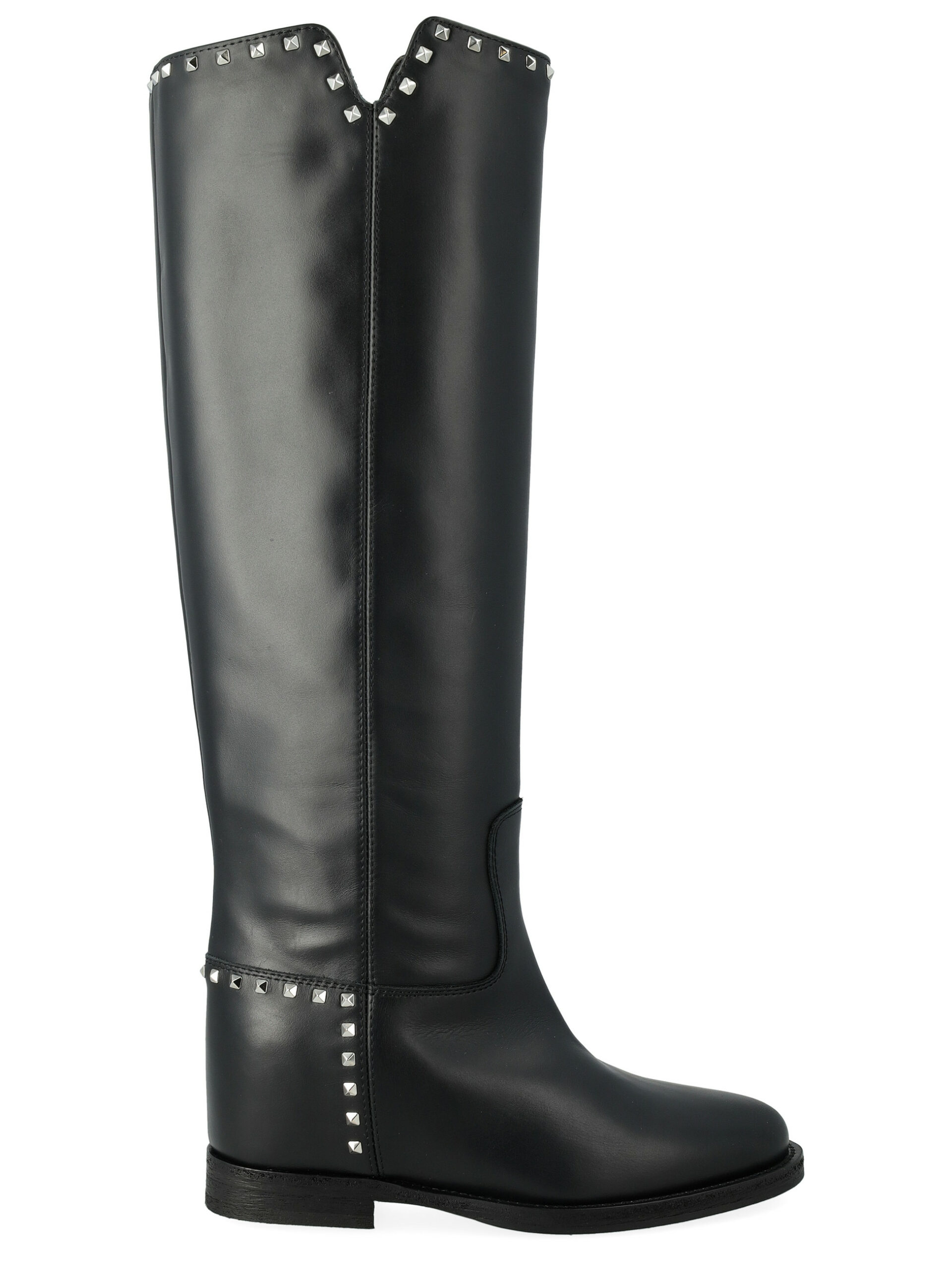 Via Roma Stivale Malibu 2852 Nero Con Borchie